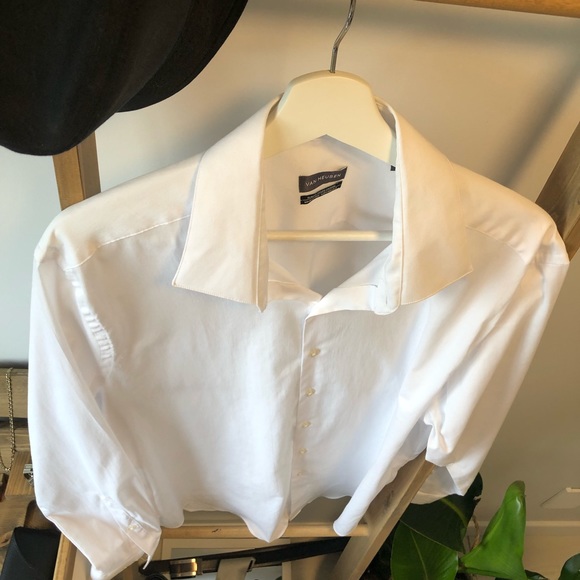 SALE VAN HEUSEN Men’s White Shirt SZ 17 XL - Picture 5 of 7
